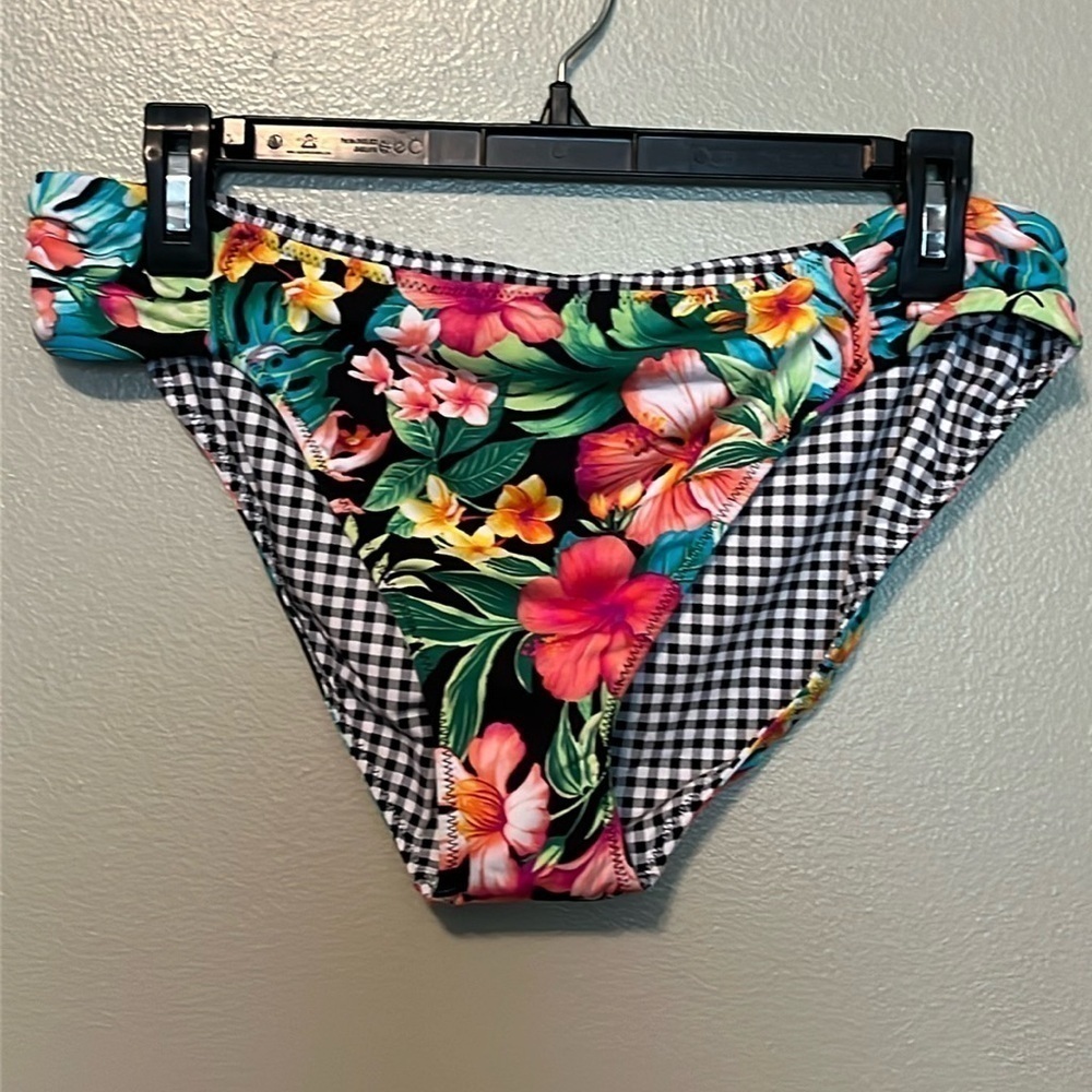 Tommy Bahama bikini bottom reversible women’s size XL, floral multi color - Picture 2 of 11